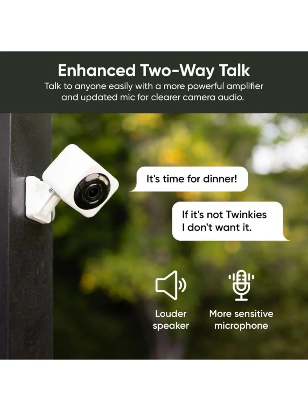 2.5K AI Security Camera - Indoor/Outdoor Home Surveillance, Night Vision, No